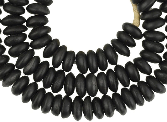 Authentic African Trade Krobo Glass Beads - 12-14Mm, 24.5" Strand - alternate view