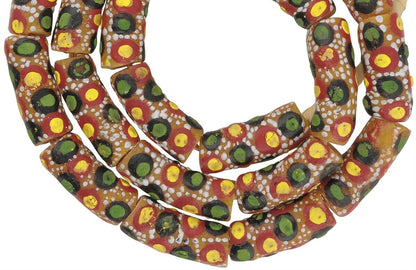 Authentic Ghana Krobo Glass Beads Recycled African Trade - close-up