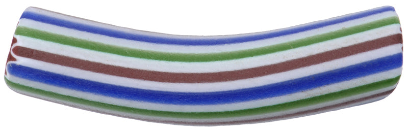 Rare Old Striped 4 Layers Elbow Chevron Venetian Glass Bead African Trade Sb-26284 - zoomed-in detail