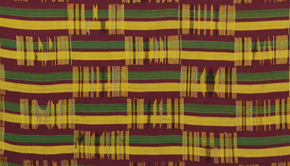 Ashanti Kente Hand Woven Cloth Asante African Akan Home Decoration Textile Ghana - detailed product shot