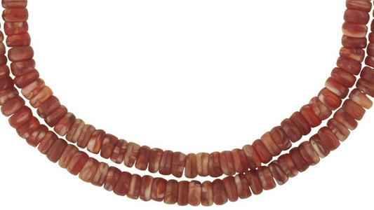 Old Bohemian Czech Molded Glass Trade Beads 8Mm - African Trade Beads - alternate view