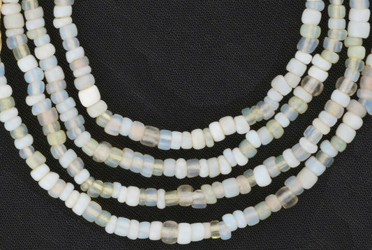 Opalescent Old Venetian Seed Beads Strand • Tiny 2‑4 mm Trade Beads