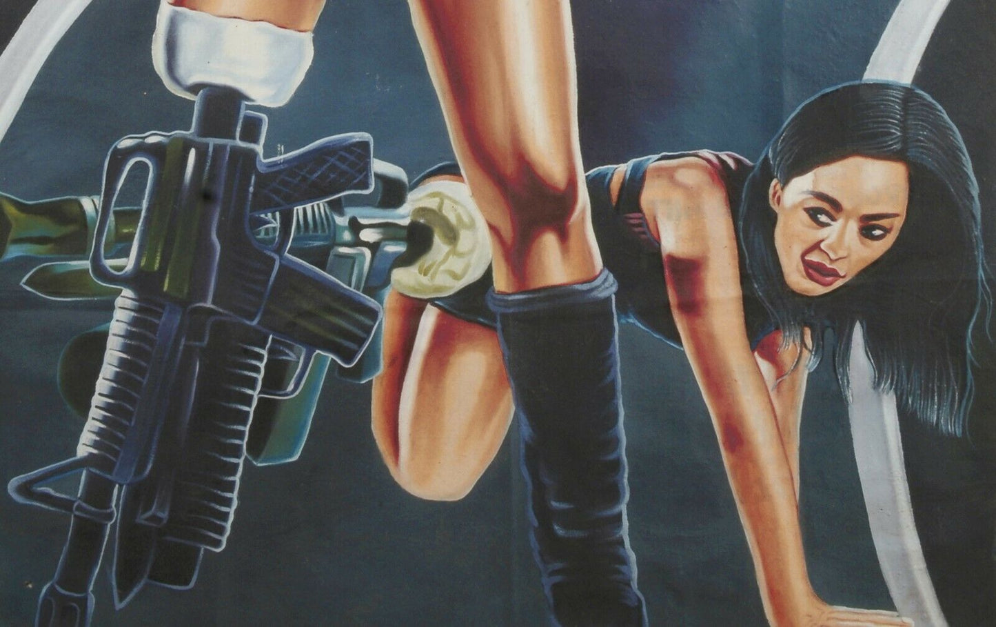 Planet Terror: Exclusive Hand-Painted Ghanaian Movie Poster - close-up