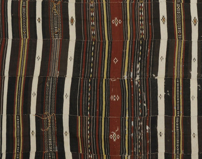 Rare Old Arkilla Kerka African Cloth Art Fulani Wedding Blanket Mali - close-up
