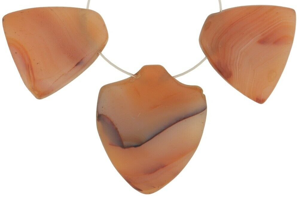 Antique Carnelian & Agate Triangular & Heart Beads – Cambay Trade Set