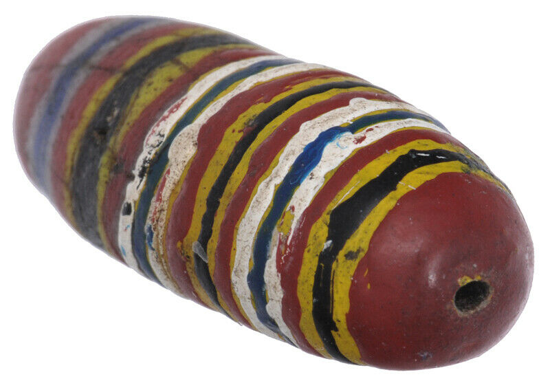 Old Large Polychrome Kiffa Glass Bead Handmade Mauritania African Trade Bead