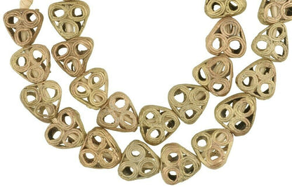 New Ashanti Tabular Brass Beads - Handcrafted Traditional Art - alternate view