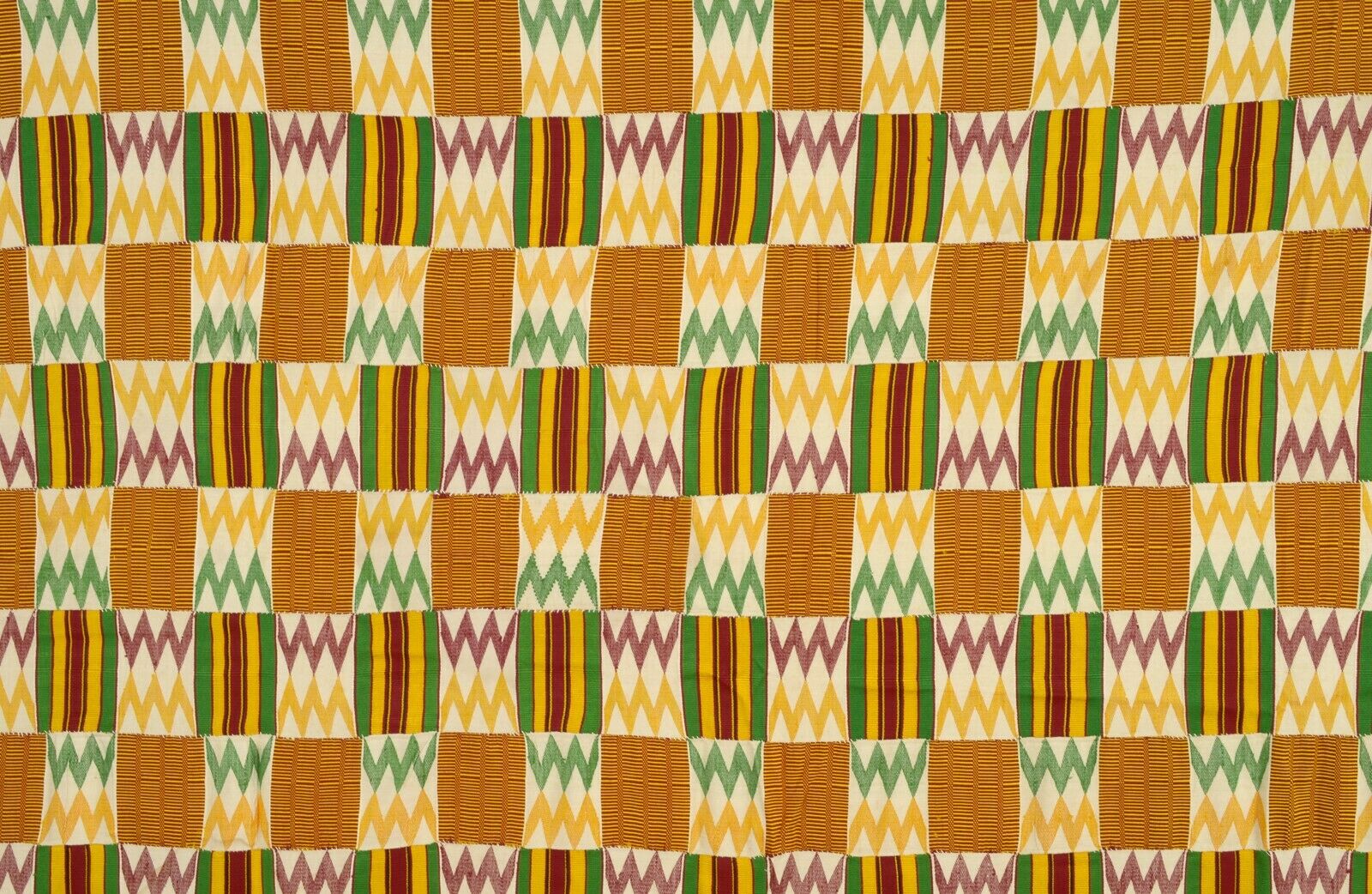 Handwoven Ashanti Kente – Mid‑1900s Man Size, Authentic Ghana Cloth