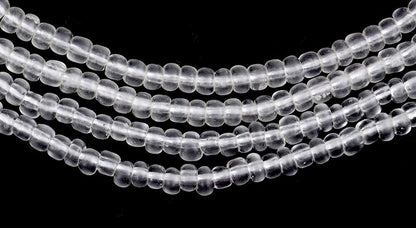 Old African Trade Beads Translucent Tiny Venetian Glass Seed Beads Ghana Trade - angled shot