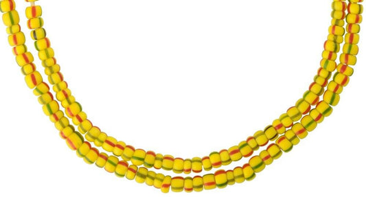 Old Venetian Glass Trade Beads Small Striped Beads West African Trade Ghana Dipo - alternate view