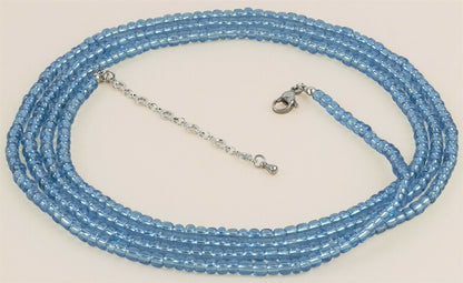 Extension Chain Blue Glow Handmade African Waist Beads – Body Jewelry