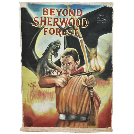 Cinema Movie Poster African Hand Painting Ghana Beyond Sherwood Forest