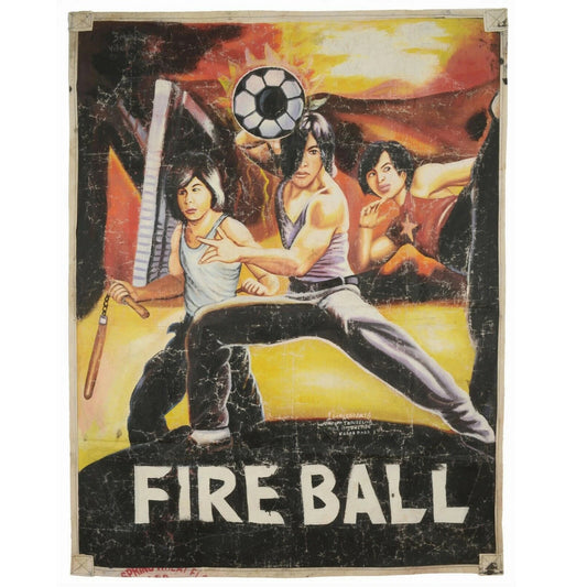 Authentic Hand-Painted Fireball Movie Poster From Ghana