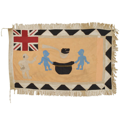 Vintage Ghana Asafo Frankaa Flag 60″×39½″ – Cape Coast Festival