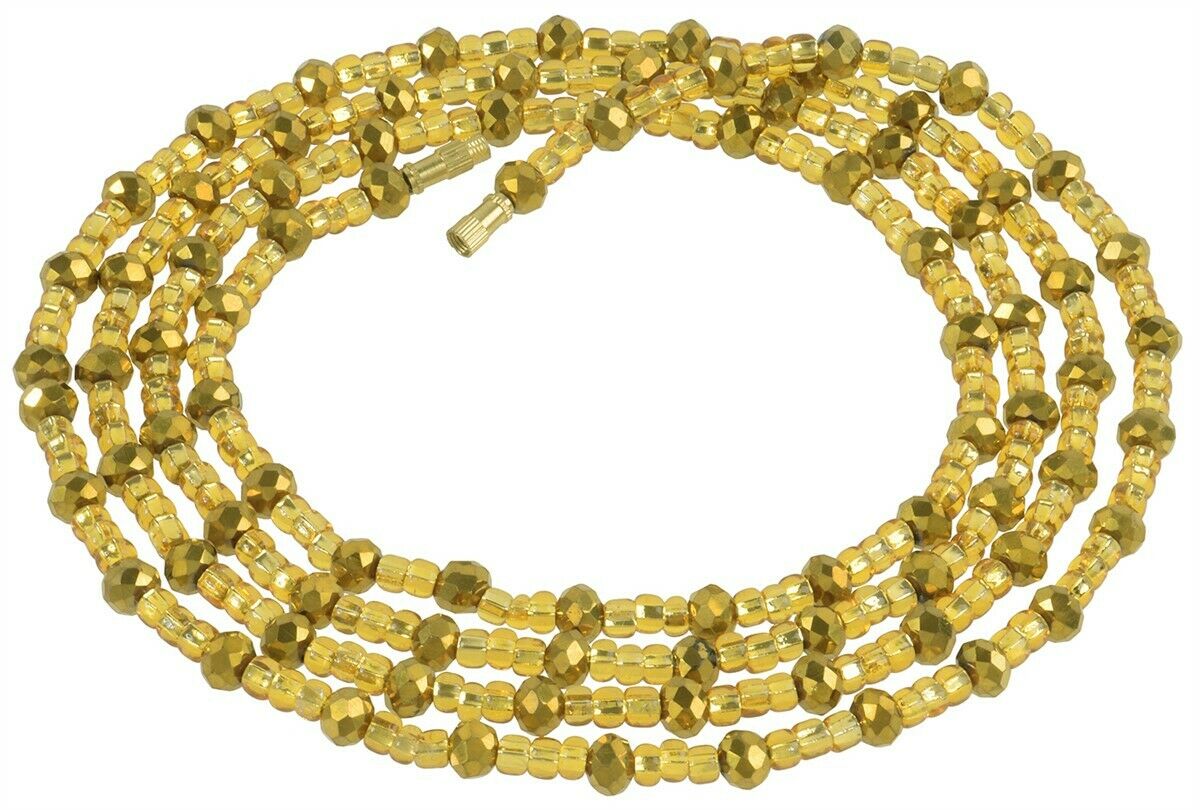 Ghana Waist Beads African Handmade Belly Chain Body Jewelry - angled shot