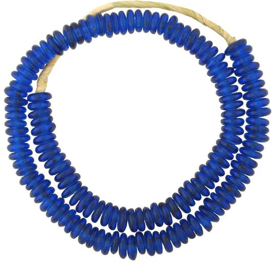 Handmade Ghana Recycled Glass Beads - 11-12Mm  West Africa