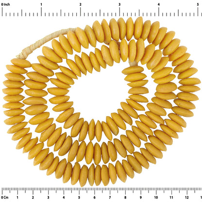 Beautiful African Trade Beads - 22.5" Krobo Recycled Glass Beads - close-up