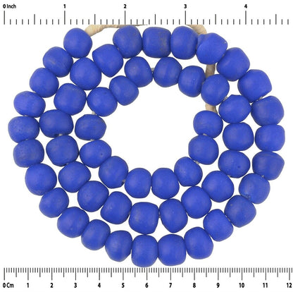 African Trade Beads - 13-14Mm Krobo Recycled Glass Beads Ghana - alternate view