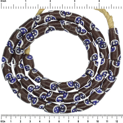 Elegant African Trade Powder Glass Beads - Handmade In Ghana - close-up