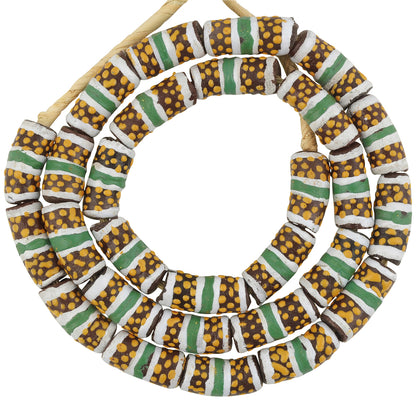 Beautiful African Trade Beads - Fancy Recycled Glass Krobo Beads