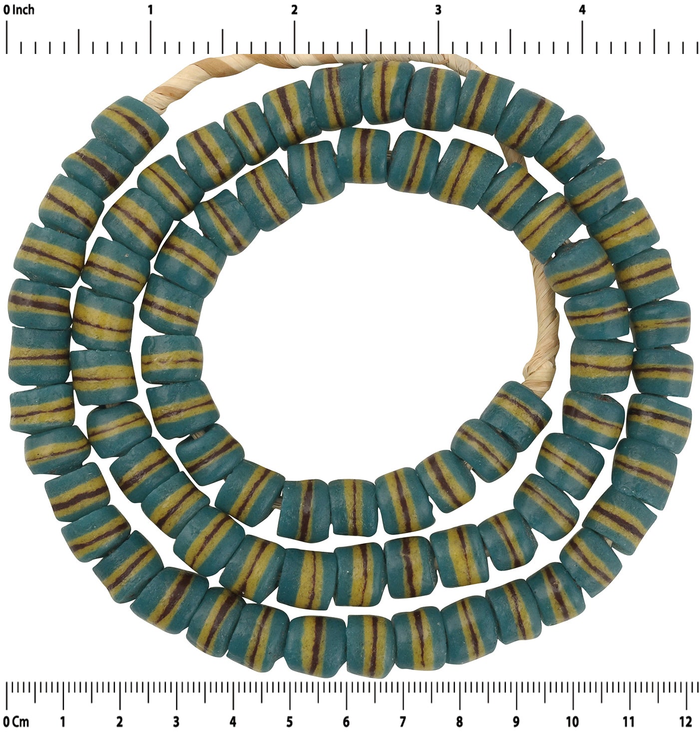 Recycled Beads Handmade Glass African Necklace Ceremonial Jewelry - close-up