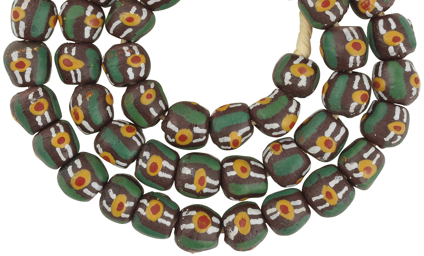 Fancy Krobo African Trade Beads - 12Mm Recycled Glass, 24" Strand - alternate view
