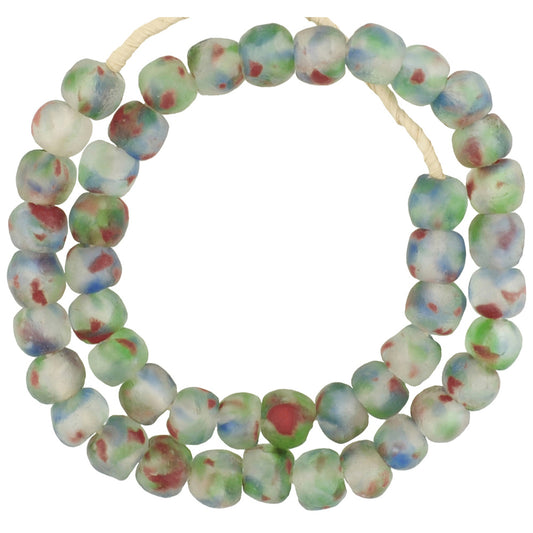 Translucent Recycled Bottle Glass Beads - African Trade Beads