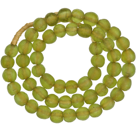 New African Trade Beads Krobo Powderglass Translucent Recycled Glass Beads Dipo
