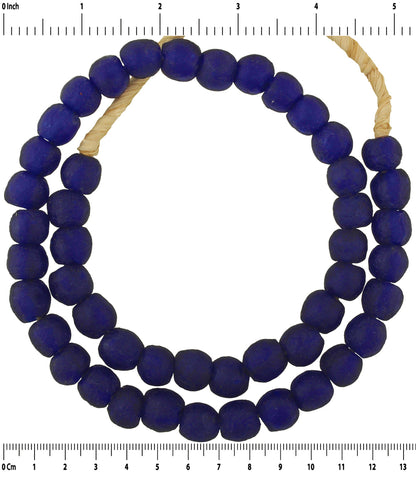 Translucent Bottle Glass Beads - African Trade Beads 12-13Mm - close-up