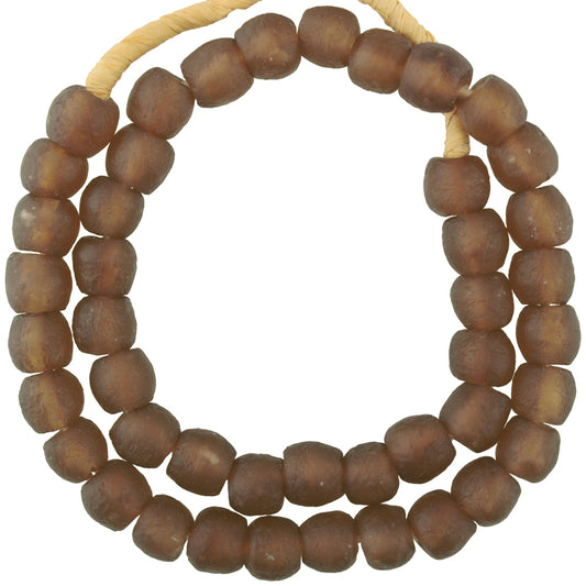 Authentic African Bottle Glass Beads - Translucent Recycled Glass Art