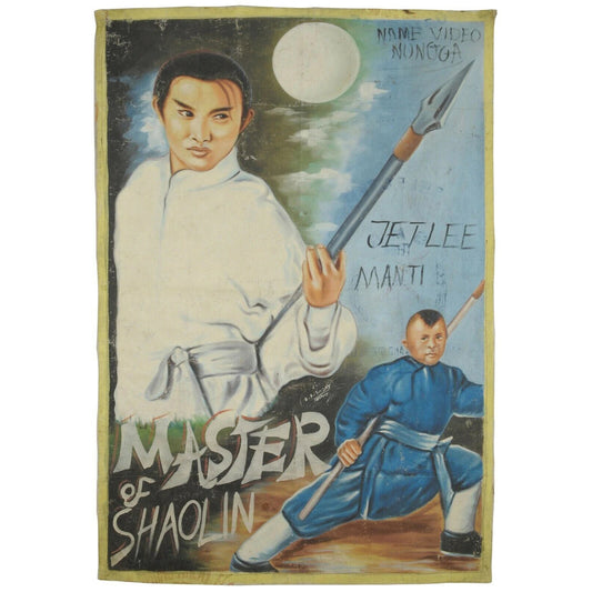 Authentic Master Of Shaolin Hand-Painted Ghana Movie Poster Jet Lee