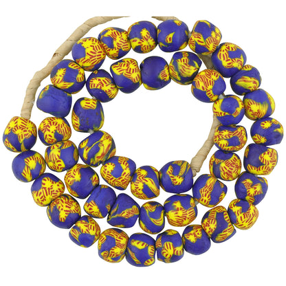 Beautiful African Trade Beads - Recycled Glass Beads From Ghana - angled shot