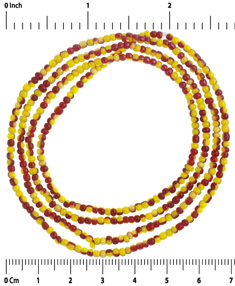 Old Venetian Glass Trade Beads Tiny Seed Beads Matching Ghana West African Trade - close-up