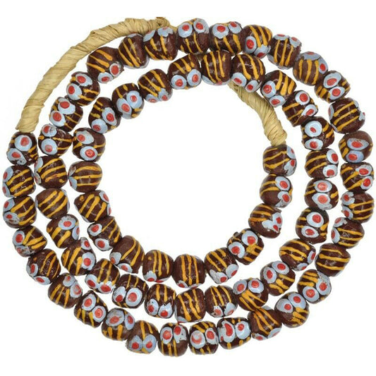 Beautiful African Trade Beads - Fancy Powder Glass Beads From Ghana
