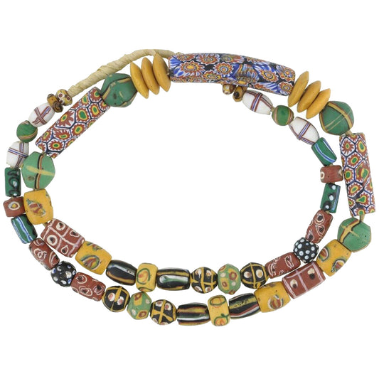 African Trade Beads Old Venetian Glass Beads Fancy Eye Millefiori French Cross