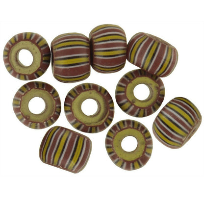 West African Trade Beads Round Drawn Old Venetian Glass Beads Ghana Trade Rare