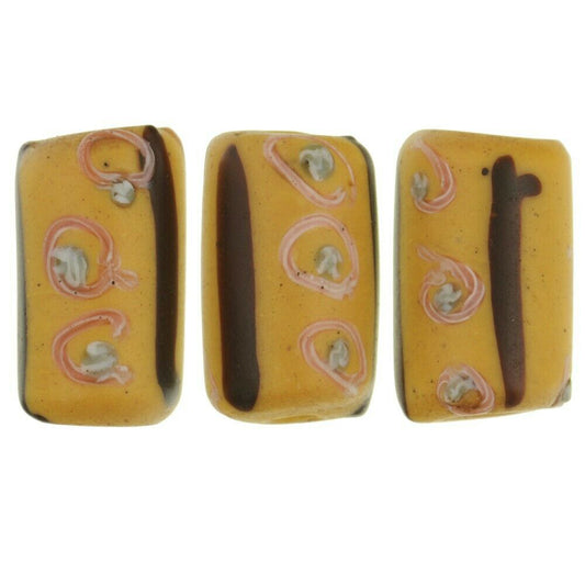 Antique Fancy Venetian Lampwork Glass Trade Beads, 16Mm, Excellent