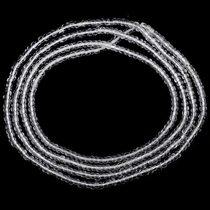 Old African Trade Beads Translucent Tiny Venetian Glass Seed Beads Ghana Trade - zoomed-in detail