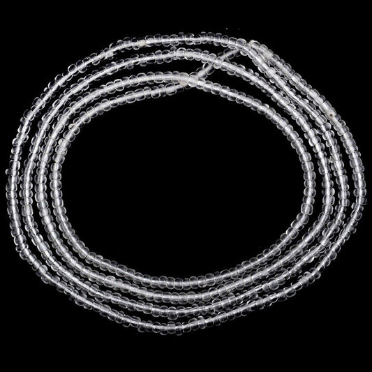 Old African Trade Beads Translucent Tiny Venetian Glass Seed Beads Ghana Trade - zoomed-in detail