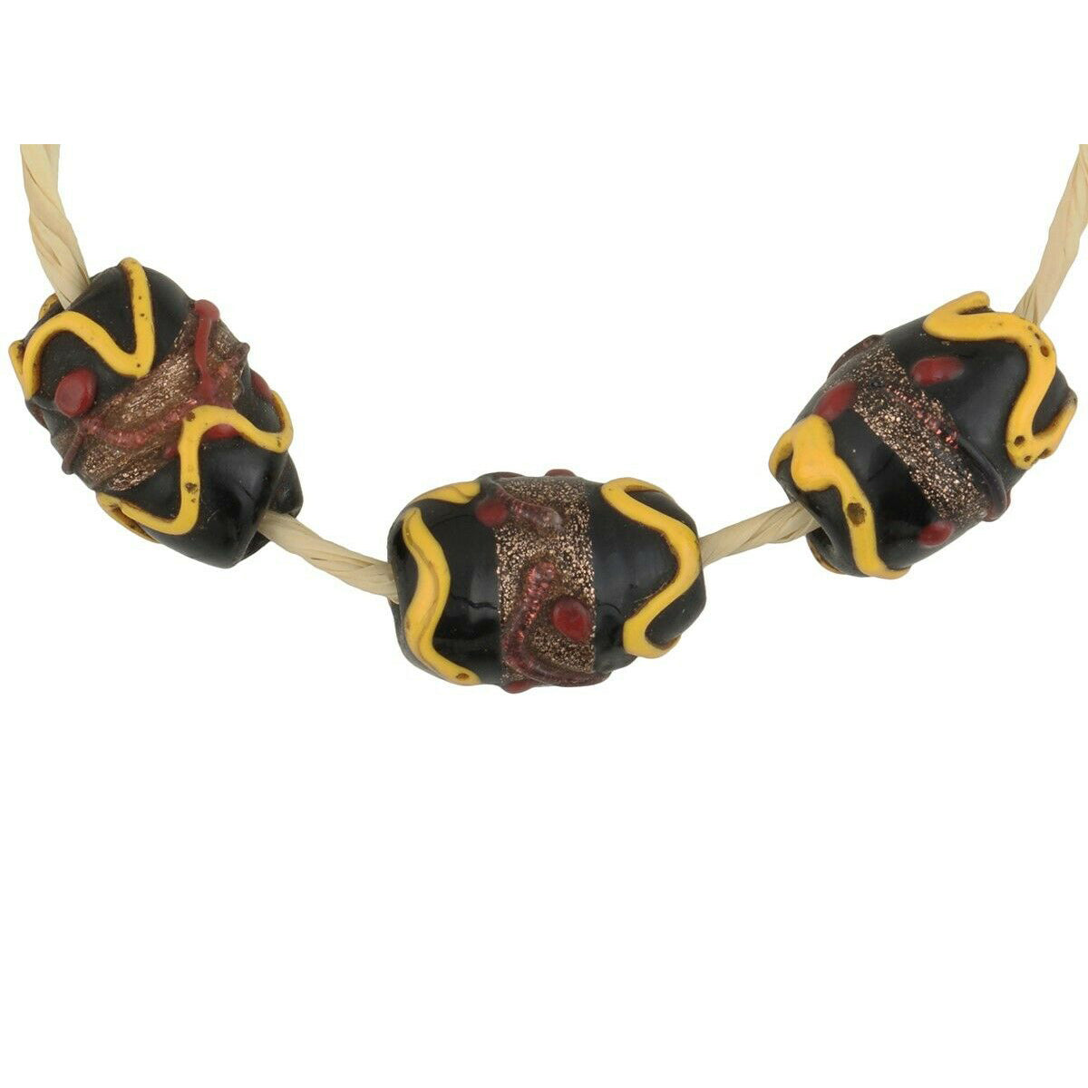 Venetian Antique Glass Beads "Wedding Cake" African Lampwork