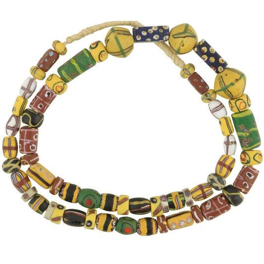 Old African Trade Beads Mix Venetian Glass Beads Fancy Millefiori Eye King Beads