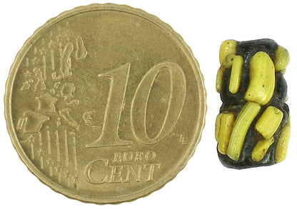 Rare Antique Islamic Glass Trade Bead - Fustat, Egypt (12Mm X 7Mm) - close-up