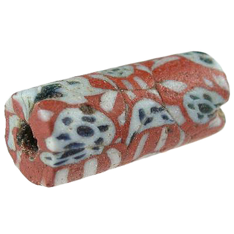 Rare Antique Islamic Mosaic Glass Trade Bead | Fustat, Egypt 15X7Mm