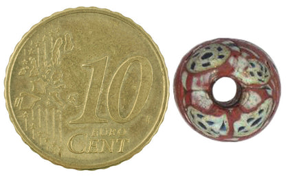 Rare Antique Fustat Mosaic Glass Bead | Islamic Trade Bead 12X10Mm - zoomed-in detail