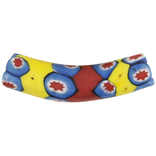 Rare Antique Venetian Banded Elbow Millefiori African Trade Bead - 38Mm