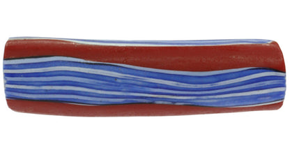 Rare Antique Venetian Elbow Millefiori African Trade Bead, 49X13Mm - alternate view