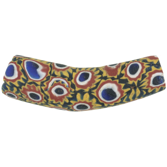 Antique Venetian Millefiori Mosaic Glass Trade Bead - Elbow Shape